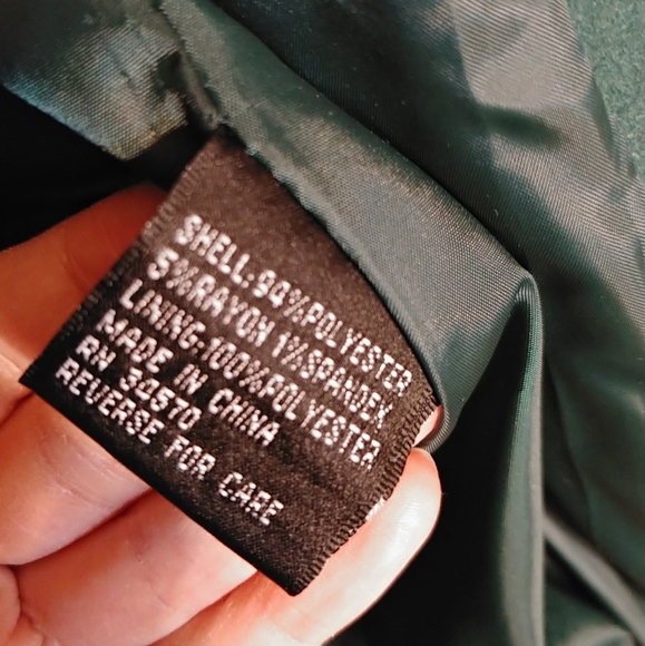 Xs dark forest hunter emerald green IB Diffusion peacoat pea coat trenchcoat - Picture 10 of 10